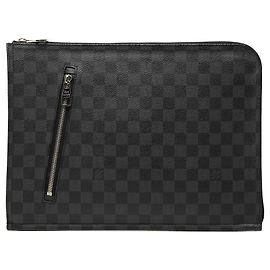 Bolso Clutch Portfolio Louis Vuitton Damier Graphite Negro