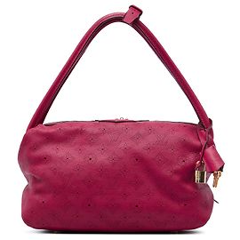 Bolsa de Ombro Louis Vuitton Monogram Mahina Galatea PM Rosa