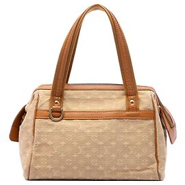 Bolsa de Ombro Louis Vuitton Monogram Mini Lin Josephine PM Castanha