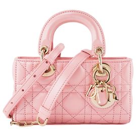 Autre Marque DIOR - Borsa a tracolla Lady D-Joy Dior in pelle iridescente rosa