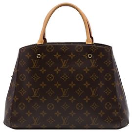 Louis Vuitton Monogram Montaigne MM Satchel Braun