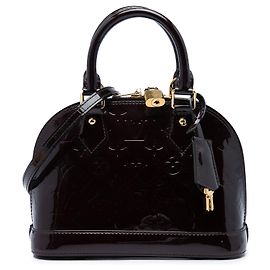 Louis Vuitton Monogram Vernis Alma BB Satchel Tasche Lila