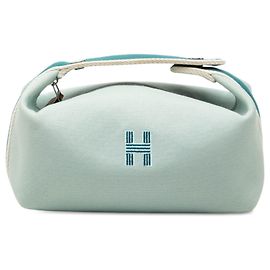 Borsa vanity Hermès Small Toile Bride A Brac blu