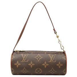 Borsa a mano Louis Vuitton Monogram Papillon Pochette Marrone