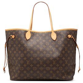Louis Vuitton Monogram Neverfull GM Tote Bag Braun