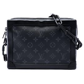 Bolsa Tiracolo Soft Trunk Louis Vuitton Monogram Eclipse preta