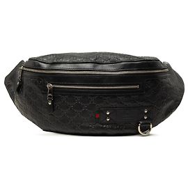 Gucci Guccissima Web Gürteltasche schwarz