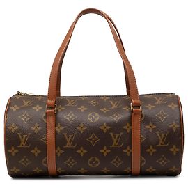 Bolsa de mão Louis Vuitton Monogram Papillon 30 Castanha