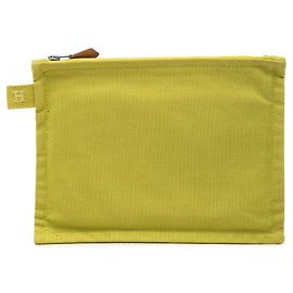 Hermès Toile Bora Bora Zip Pouch PM grün