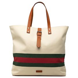 Gucci Canvas Web Tote braun