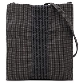Hermès Herline Pochette Crossbody Tasche aus Canvas Grau