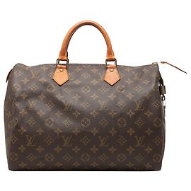 Borsa Boston Louis Vuitton Monogram Speedy 35 Marrone