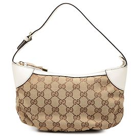 Gucci GG Canvas Web Handtasche beige