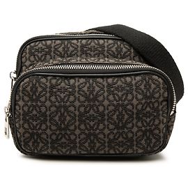 LOEWE Mini Anagram Jacquard Camera Bag Schwarz