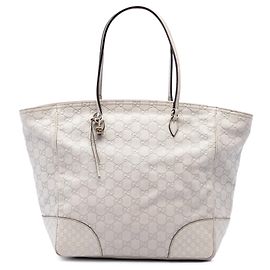 White Gucci Guccissima Bree Tote