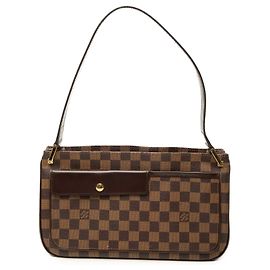 Bolso de hombro Louis Vuitton Damier Ebene Aubagne Marrón