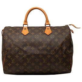 Borsa Boston Louis Vuitton Monogram Speedy 35 Marrone