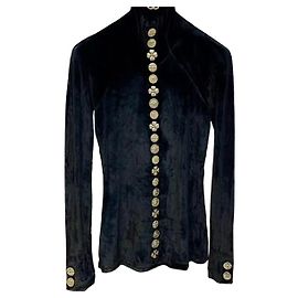 Top Chanel de terciopelo multicolor Talla 36