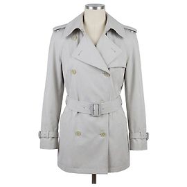 Max Mara Grey Cotton Trench Coat