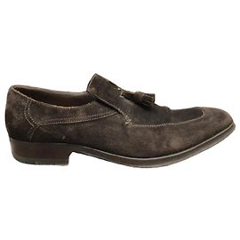 Mocassins Costume National Homme en daim marron