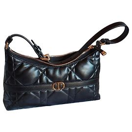 Borsa Christian Dior Miss Caro in pelle d'agnello nera