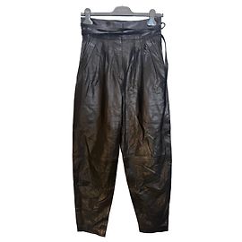 Calças plissadas com cinto em couro preto IRO