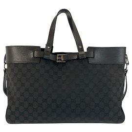 Gucci GG Canvas Black Tote Bag