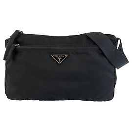 Sac à épaule Prada Tessuto avec logo triangle