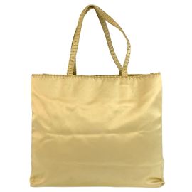 Saco tote Prada em cetim amarelo