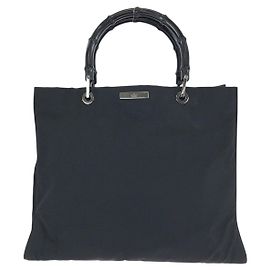Gucci Bamboo Nylon Tote Bag Schwarz