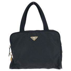 Prada Tessuto Triangle Logo Tote