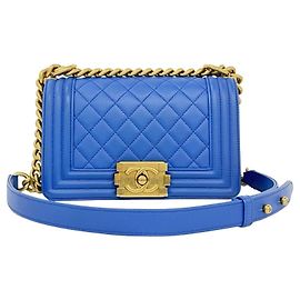 Bolso de hombro Chanel Boy Chanel Coco Mark Hardware en piel de cordero