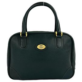 Borsa a mano in pelle Gucci Vintage GG Logo Mini Boston Bag