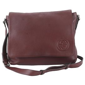 Borsa a tracolla Gucci in pelle Interlocking G