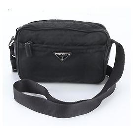 Sac à épaule en cuir et nylon Tessuto avec logo triangle Prada