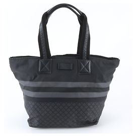 Gucci Diamante Tragetasche aus Leder und Nylon