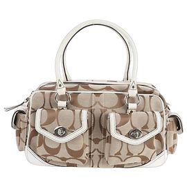 Bolso Tote Coach 6232 Signature Turnlock de piel Mini Boston Shoulder