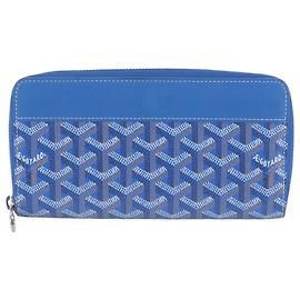 Cartera larga Goyard Matignon Zip GM de piel Herringbone
