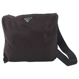Sac à épaule en cuir et nylon Tessuto avec logo triangle Prada