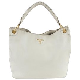 Saco Tote de Ombro Prada em Couro Vitello Daino