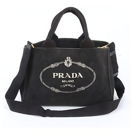 Borsa 2-Way Prada Canapa in Nero