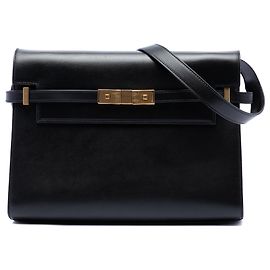 Autre Marque Borsa a tracolla Manhattan Saint Laurent in pelle di vitello liscia nera, taglia Medium