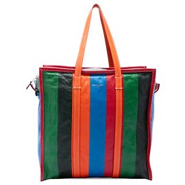 Balenciaga Borsa Shopper Bazar in pelle di agnello blu M