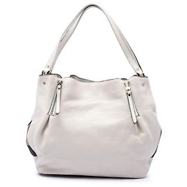 Borsa Satchel Maidstone Burberry in pelle bianca e tela House Check, taglia Medium