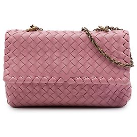 Borsa a tracolla Bottega Veneta Olimpia Small in Nappa Intrecciato rosa