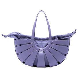 Bottega Veneta Borsa The Shell Medium in pelle di vitello viola