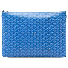 Goyard Blue Goyardine Senat GM