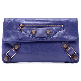 Clutch a Busta Balenciaga Motocross Giant 21 in pelle di agnello viola
