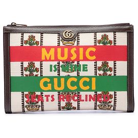 Clutch Gucci Beige Canvas 100 Centennial Music is Mine