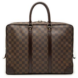 Louis Vuitton Brown Damier Ebene Porte Documents Voyage PM